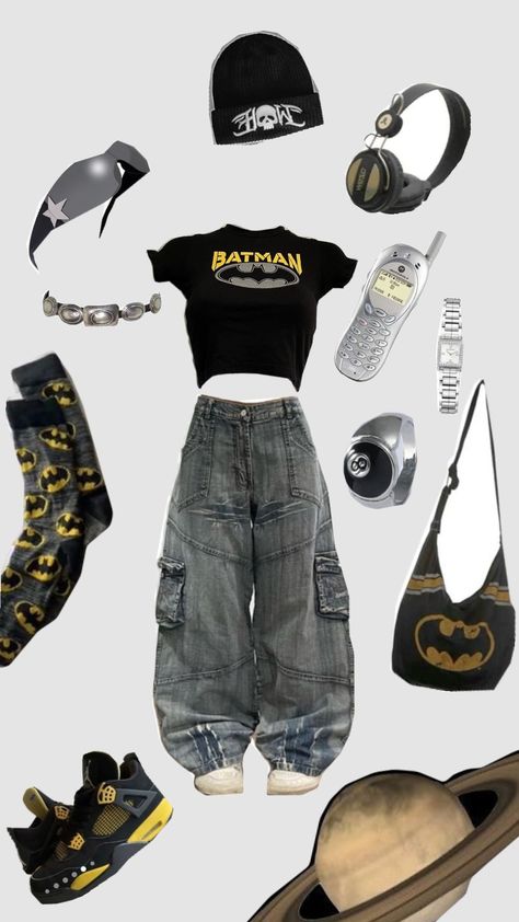 #batman #y2kgrunge #outfit Batman Outfits For Women, Batman Outfits, Im Batman, Movies Outfit, Batman Movie, Aesthetic Girl, Animal Drawings, Batman, Cute Outfits