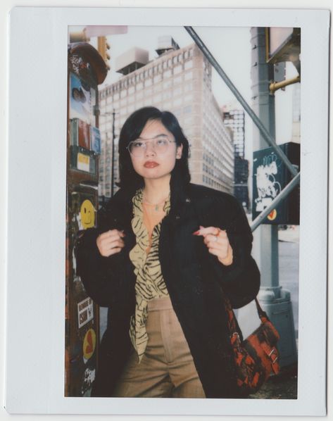 NYFW 2020 outfit picture taken on the FUJIFILM INSTAX Wide 300. Instax Wide 300 Pictures, Instax Wide 300, Fujifilm Instax Wide, Polaroid Ideas, Instax Wide, Fujifilm Instax, Photo Inspo, Film Photography, Military Jacket