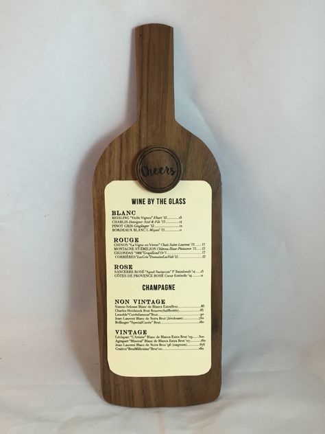 Walnut wine menu board! #walnut #wood #menu #wine #bar #restaurant Wine Menu Design, Liquor Menu Design, Wood Menu Design, Wine Menu Design Ideas Restaurants, Wooden Menu Board, Wood Menu Board, Wine Restaurant, Italian Food Restaurant, Wine Bar Restaurant