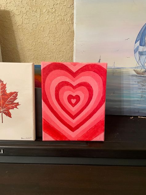 Valentines Art Canvas, Simple Valentines Painting Ideas, Galentines Party Painting Ideas, Simple Valentines Painting, Valentines Theme Painting, Cute Valentine Paintings On Canvas, Galentines Paint Ideas, Valentine Theme Painting, Valentines Easy Paintings