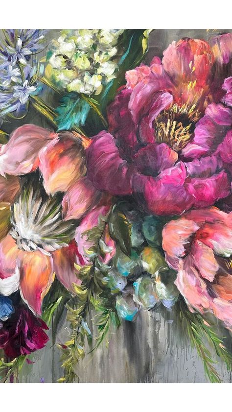 31K views · 273 shares | Kim Black on Reels | Dmitriy Sevostyanov · Magical Fantasy Flower Painting Big Canvas, Bold Acrylic Painting, Big Floral Paintings, Kim Black Art, Kim Black Paintings, Paint Magic, Artist Tutorials, Bob Ross Paintings, Botanical Floral Art