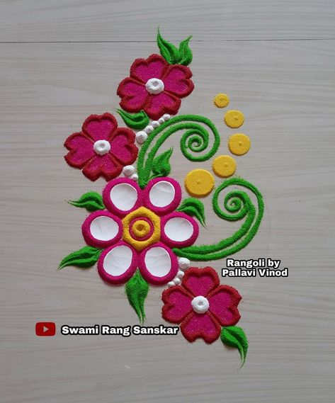 #SwamiRangSanskarRangoli #satisfyingandrelaxingsandvideos #flowerleavesrangoli Long Rangoli Designs, Cartoons Rangoli Design, Aashna Hegde, Rangoli Videos, Simple Art Designs, Diwali 2022, Freehand Rangoli, Rangoli Diwali, Lotus Rangoli