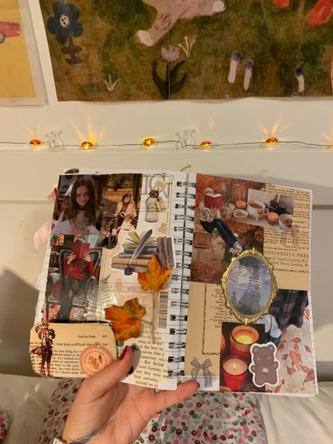 October Junk Journal, Fall Junk Journal Pages, October Scrapbook Ideas, Autumn Journal Page, Fall Scrapbook Ideas, October Journal Page, October Scrapbook, Journal Inspiration Writing, Nature Collage