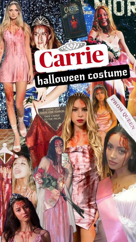 Halloween Costume Iconic, Prom Queen Halloween Costume, Carrie Halloween, Halloween Costumes Aesthetic, Carrie Halloween Costume, Halloween Costumes Brunette, Most Popular Halloween Costumes, Queen Halloween Costumes, Iconic Halloween Costumes