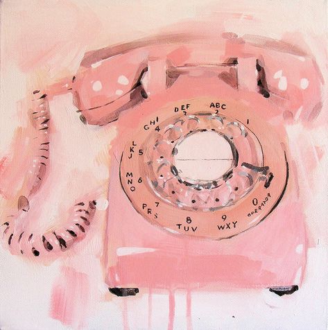 Pink Telephone by James Paterson Art, via Flickr.....I adore his series of telephone paintings Pink Telephone, I Love Pink, All Things Pink, Tickled Pink, Think Pink, Telephones, Everything Pink, Drawing Tutorials, Art And Illustration