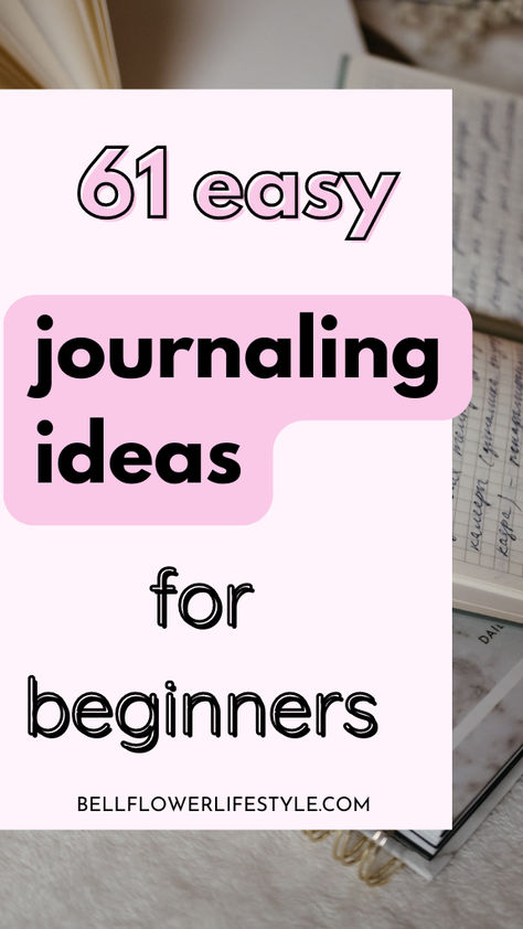 61 easy journaling ideas for beginners Fun Prompts For Journaling, Journey To Self Discovery, First Time Journaling, Diy Wellness Journal, Beginner Journaling Ideas, Jornal Idea Prompt, How To Start Journaling For Beginners, Journal Ideas Writing Therapy, Life Journal Ideas