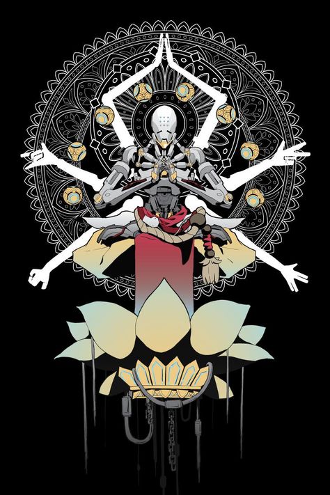 plumli @ otkthn on Twitter: "So I finally made this #overwatch #zenyatta print into a shirt. I'll have better pictures later D:… " Overwatch Tattoo, Overwatch Zenyatta, Overwatch Wallpapers, Modern Art Paintings Abstract, Modern Art Paintings, Zen Art, Oil Painting Abstract, Overwatch, Fantasy Artwork