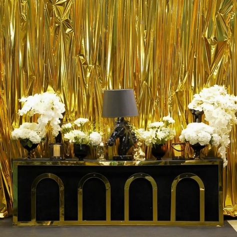 Golden accents, black elegance, and a whole lot of love!❤️ This sangeet night decor is a masterpiece that steals the show! Every detail, from sparkling gold to sophisticated black, comes together to create an unforgettable night of love and joy🪄 . Design- @eleven11weddings Floral Design- @fragranceflowerz . . . . . [Fragranceflowerz, Sangeetdecor, Decor, Florals, Magic, Goldenlove, Bride, Groom, Wedding, Sangeetnight, Explore, Trending, Wed] Sangeet Night Decor, Sangeet Night, Night Decor, Black Elegance, Bride Groom, Of Love, Floral Design, Sparkle, Floral