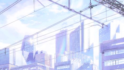 Blue Aesthetic Fashion, Haikyuu Oneshots, Anime Snow, Gif Background, Fake Window, Drawing Scenery, Sky Anime, Aesthetic Light, Scenery Background