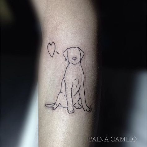 Lab Tattoo Outline, Silhouette Dog Tattoo, Yellow Lab Tattoo Ideas, Black Lab Tattoos, Outline Dog Tattoo, Lab Tattoo Ideas, Dog Silhouette Tattoo, Labrador Tattoo, Lab Tattoo