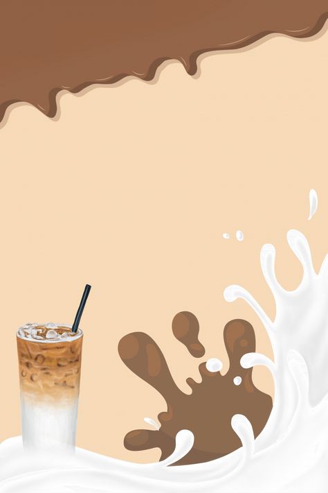 Milk tea, chocolate, milk, brown, simple, cartoon, flat, no Boba Background Aesthetic, Milktea Aesthetic Wallpaper, Milktea Aesthetic Background, Chocolate Background Aesthetic, Milktea Aesthetic, Milk Tea Aesthetic, Milk Tea Design, Milk Background, Milk Wallpaper