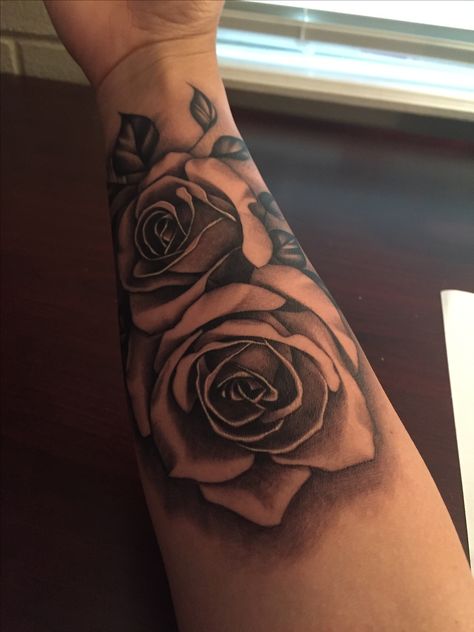 Fresh rose tattoo!!! Cute Rose Tattoos, Rose Tattoos On Arm, Rose Forearm Tattoo, Money Rose Tattoo, Tattoos On Arm, Rose Vine Tattoos, Rose Tattoo With Name, Simple Rose Tattoo, Rose Tattoo On Arm