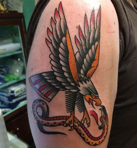 Greg Briko on Instagram: “Done at  @common.ground.tattoo” Xiii Tattoo, Eagle And Snake, Traditional Dagger Tattoo, Foo Dog Tattoo, 13 Tattoo, Mexican Eagle, Tattoo New, Mexican Tattoo, Mexican Art Tattoos