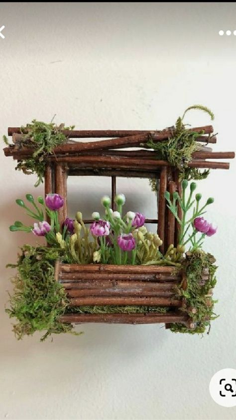 Fairy Window, Flower Panel, Fairy Garden Furniture, Fairy Shoes, Fairy Garden Designs, Fairy Accessories, Fairy Garden Crafts, Fairy Furniture, Fairy Tree