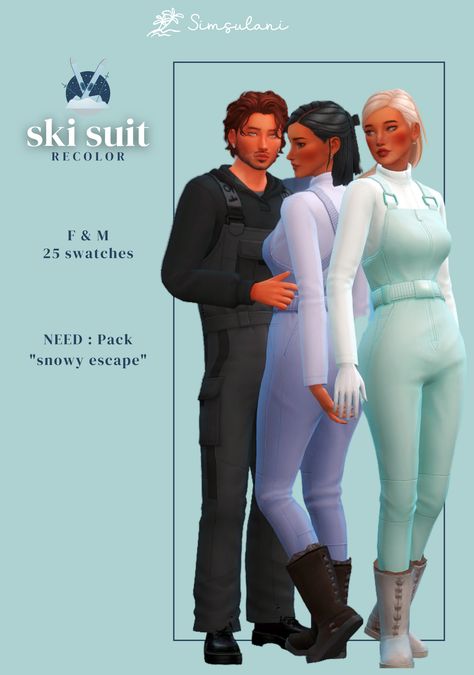 Sims 4 Ski Clothes, Sims 4 Ski Outfit Cc, Sims 4 Skiing Outfit, Sims 4 Cc Skiing Clothes, Sims 4 Skiing Cc, Sims 4 Suit, Cc Sims 4 Patreon, Around The Sims 4, Ts4 Clothes