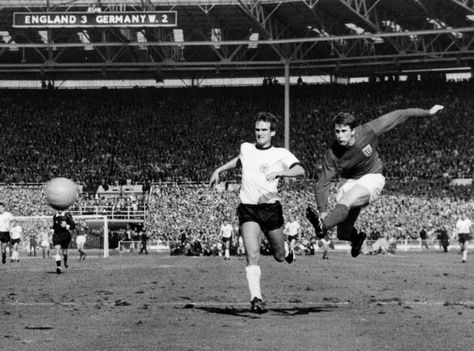 They think its all over..... 1966 World Cup Final, History Of Football, Barnsley Fc, Blackpool Fc, Middlesbrough Fc, Burnley Fc, 1966 World Cup, Football Goal, Fulham Fc