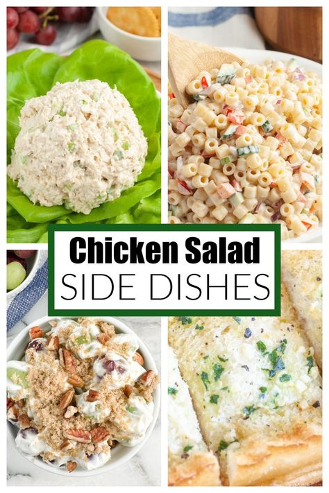 Looking for something to serve with chicken salad? These delicious chicken salad side dishes have you covered. Recipes that are the perfect side dish for chicken salad. From grape salad to onion rings, there is something for everyone. What To Serve With Chicken Salad, Chicken Salad Sides, Terriyaki Chicken Bowl, Side Dish For Chicken, Salad Sides, Thai Mango Salad, Making Sweet Potato Fries, Delicious Chicken Salad, Delicious Chicken Dinners