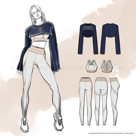 Sportswear Fashion Illustration, Sports Wear Fashion Illustration, Modern Feminism, Sports Wear Fashion, Activewear Trends, Sportswear Design, Fashion Design Portfolio, Fashion Sketchbook, Tech Pack