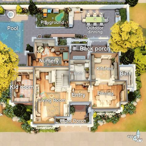 Sims 4 Houses Layout Mansion, Sims 4 Base Game Floor Plans, 4 Bedroom Sims 4 House, Sims 4 Build Layout, Sims House Ideas Layout Floor Plans, New Crest Sims 4 Map Ideas, Sims4 Floor Plans, Sims 4 Houses Layout Floor Plans Family, Sims 4 Floorplan Layout With Grid