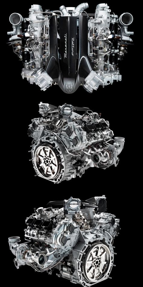 Maserati's New V6 Engine Is A 620-HP Masterpiece. Who needs Ferrari anyway. Car Engine Diagram, Car Engineering, Draw Cars, Engine Design, V10 Engine, V Engine, Car Engines, Caterpillar Engines, Hydrogen Fuel Cell