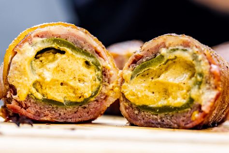 Armadillo Eggs Recipe, Cream Cheese Stuffed Jalapenos, Armadillo Eggs, Cooking Beef, Cuts Of Beef, Filet Mignon Steak, Bbq Bacon, Ribs On Grill, How To Cook Beef