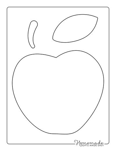 Free Printable Apple Templates for Fall Crafts September Craft Ideas For Preschoolers, Apple Name Craft Template, Apple Leaf Template Free Printable, Apple Applique Pattern, Apple Themed Crafts For Toddlers, Paper Plate Apple Craft Preschool, Printable Apples Free, Apple Of Gods Eye Craft, Large Apple Template