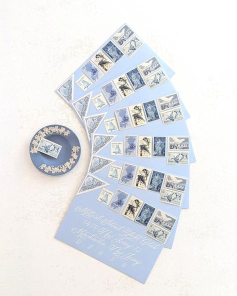 A coastal nautical themed vintage stamps to adorn this set of wedding invitations. Curated postage is a fun way to set the tone of your wedding for your guests when they receive these beautiful invitations in the mail. Even though curated postage is a higher investment than regular postage, it’s an opportunity to make your invitations customized to your love story. Whether or not you opt for this upgrade, I will always include curated postage (and other embellishments) on your wedding keepsa... Wedding Invitation Suites, Custom Wedding Map, Invitation Suites, Wedding Map, Luxury Wedding Invitations, Beautiful Invitations, Vintage Stamps, Wedding Invitation Sets, Custom Wedding Invitations