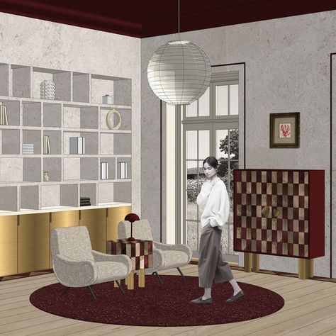 Interior sketches in SketchUp Sketch Up Interior Design Render, Interior Designer Illustration, Interior Design Concept Sketch, Graphic Design Furniture, Sketchup Interior Design Render, Sketch Up Render, Interior Rendering Architecture, Sketch Up Interior Design, Sketchup Interior Design