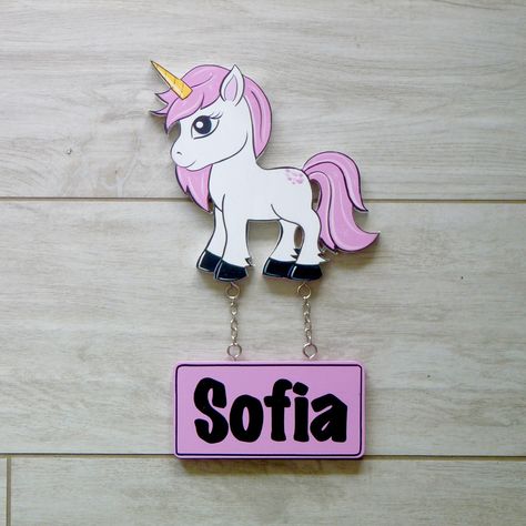 Unicorn Wall Hanging, Unicorn Wood Cutout, Unicorn Name Sign, Unicorn Metal Wall Art, Unicorn Wooden Letters, Unicorn Names, Unicorn Bedroom, Bedroom Door Signs, Unicorn Nursery