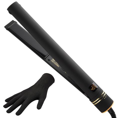 Hot Tools Pro Artist Black Gold Evolve Ionic Salon Hair Flat Iron | Long-Lasting Finish for Straightening Hair, (1 in) Hair Flat Iron, Straightening Hair, Hair Irons, Silky Smooth Hair, Unique Plates, Pin Curls, Flat Iron Hair Styles, Hot Tools, Desert Island