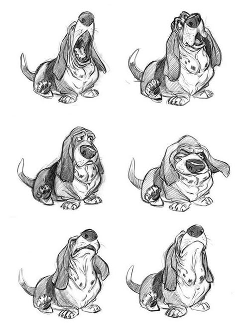 Illustration Design Graphique, The Great Mouse Detective, Animal Character Design, Character Design Cartoon, Dog Sketch, Disney Dogs, Different Poses, Disney Concept Art, Character Design Sketches