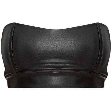 Black Faux Leather Cut Out Bandeau Crop Top ($15) ❤ liked on Polyvore featuring tops, cutout tops, bandeau top, cut-out crop tops, faux leather top and cut out detail top Leather Crop Top, Bandeau Crop Top, Faux Leather Top, Dark Style, Vegan Shirt, Leather Cuts, Leather Shirt, Edgy Outfits, Bandeau Top