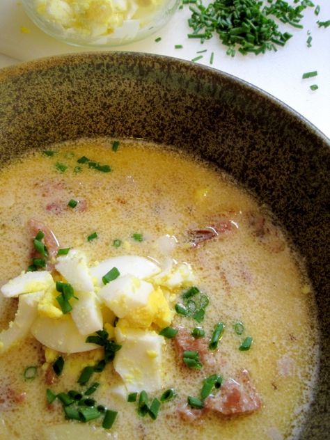 Make some delicious entrees with these simple recipes. You'll be the greatest dinner host.[ MyGourmetCafe.com ] Easter Soup, Egg Soup Recipe, Crockpot Sausage, Polish Dishes, Egg Soup, Polish Foods, Polish Easter, Polish Traditions, Polish Girl