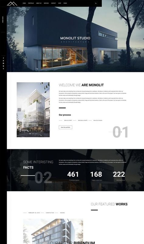 Love, Mornings Wordpress Website Design, Typography minimalist Architecture Website Design Layout, Construction Company Website Design, Architecture Website Design, Investor Deck, Construction Company Website, Architecture Websites, Architecture Website, Typography Minimalist, Real Estate Website Design