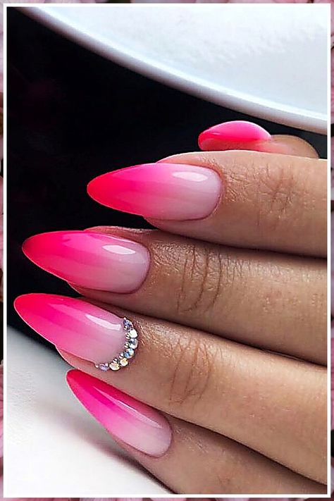 Summertime Nails - Awesome! - Get your products from the online store. Neon Nail Art Designs, Coffin Nails Designs Summer, Neon Nail Art, Multicolored Nails, Pink Chrome Nails, Pink Ombre Nails, Smink Inspiration, Trendy Nail Design, Pink Acrylic Nails