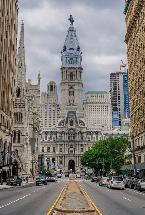 Philadelphia City Hall, Philadelphia Usa, Philadelphia City, Scenic Places, Architecture Collection, Rocky Balboa, Disney Magic Kingdom, States In America, Travel Brochure