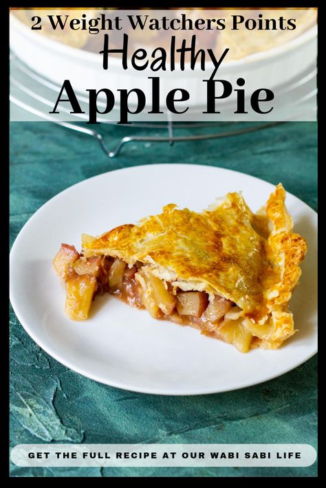 Weight Watchers Pie Crust, Low Cal Apple Pie, Low Calorie Apple Pie Filling, Low Calorie Apple Pie Recipes, Ww Apple Pie Filling, Ww Pie Crust, Weight Watchers Apple Pie, Easy Healthy Apple Pie, Ww Apple Pie