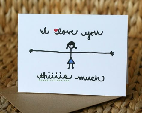 You could even get the arms to go everywhere or let it extend off of the paper and not draw the hands Cadeau Diy, Mors Dag, Mom Day, Birthday Cards Diy, Mothers Day Crafts, Diy Birthday, Mothers Day Cards, Creative Cards, Love Cards