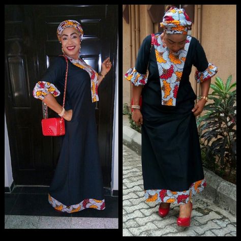 Ankara on plain Plain And Pattern Ankara Styles For Women, African Dress Patterns, African Dresses Modern, African Wear Dresses, African Fashion Ankara, African Fashion Modern, African Traditional Dresses, African Print Dresses, African Fashion Women