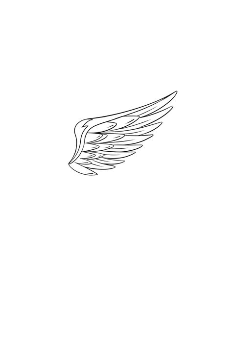 Small Wings Tattoo Design, Single Wing Tattoo, Hermes Wings Tattoo, Tiny Wing Tattoo, Simple Wing Tattoo, Simple Wings Tattoo, Small Wing Tattoos, Small Wings Tattoo, Small Angel Wing Tattoo