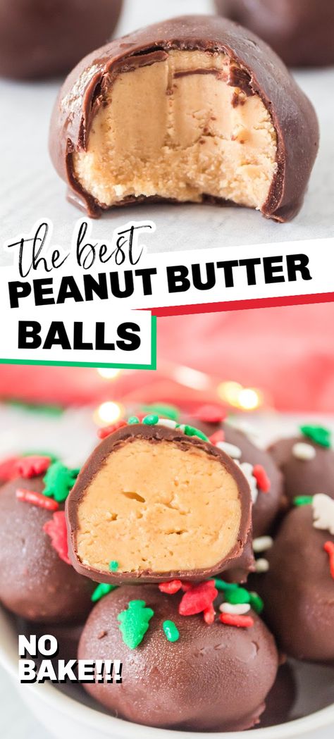 Christmas Cookies Peanut Butter Balls, Sugar Cookie Balls No Bake, Christmas Cookies Recipes Peanut Butter, Christmas Cookie Balls Recipes, Cookie Balls No Bake, Christmas Cookie Balls, No Bake Ideas, Best Peanut Butter Balls, Christmas Cookies Recipes Easy