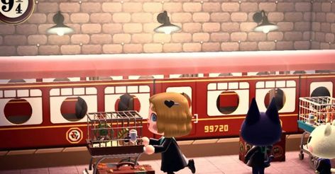 Harry Potter Train, The Hogwarts Express, Harry Potter Platform, Acnh Cottagecore, Kings Cross Station, Rainbow Road, Hamster Cage, Harry Potter Room, Hogwarts Express