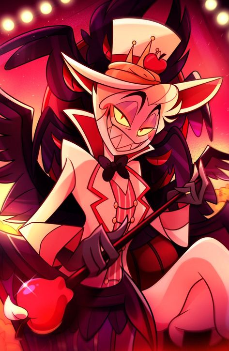 This Art does not belong to me / Credits to its author Smile Art, Monster Hotel, Alastor Hazbin Hotel, Lucifer Morningstar, Vivziepop Hazbin Hotel, Arte Fantasy, Morning Star, Hotel Art, Hazbin Hotel