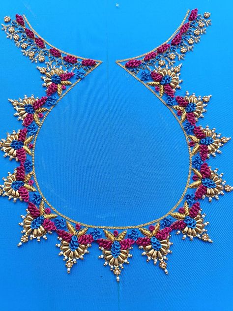 Zarthosi Aari Work, Zardosi Blouse, Aari Design, Cutwork Blouse, Aari Blouse, Simple Work, Devotional Reading, Latest Model Blouse Designs, Maggam Works