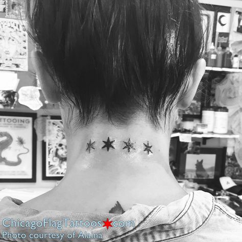 Chicago Stars Tattoo, Chicago Flag Tattoo, Marathon Tattoo, Pop Culture Quotes, Real Tattoos, Flag Tattoos, Chicago Tattoo, Stars Tattoo, Chicago Flag