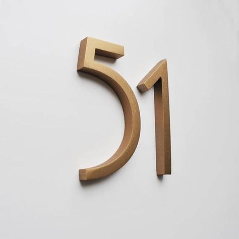 Metal Numbers, Wayfinding Signage Design, Modern House Numbers, Metal House Numbers, Modern House Number, House Number Plaque, Ceramic Mosaic Tile, Metal House, Environmental Graphic Design