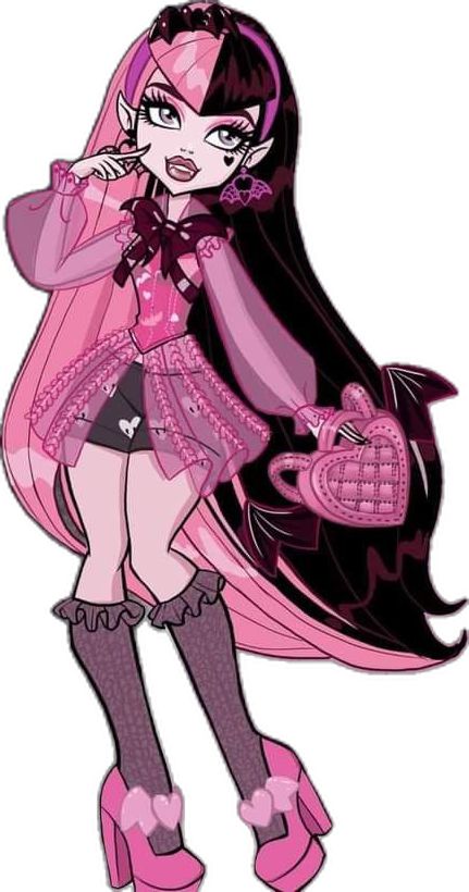 Draculaura Fanart, New Monster High Dolls, Cute Monsters Drawings, Monster High G3, Arte Monster High, Moster High, Black Pink Background, High Characters, Monster High Art