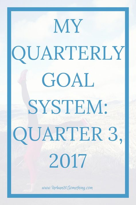 I track my goals quarterly. Monthly is too short and annual is too long to keep momentum. To keep myself accountable, I post them each quarter on my blog AKA the internet for everyone to see! Click through to read my upcoming goals for Quarter 3, 2017. Quarter Goals, Millennial Generation, Technology Hacks, Yearly Goals, Productivity Tools, My Goals, Young Professional, Set Goals, Lifestyle Tips