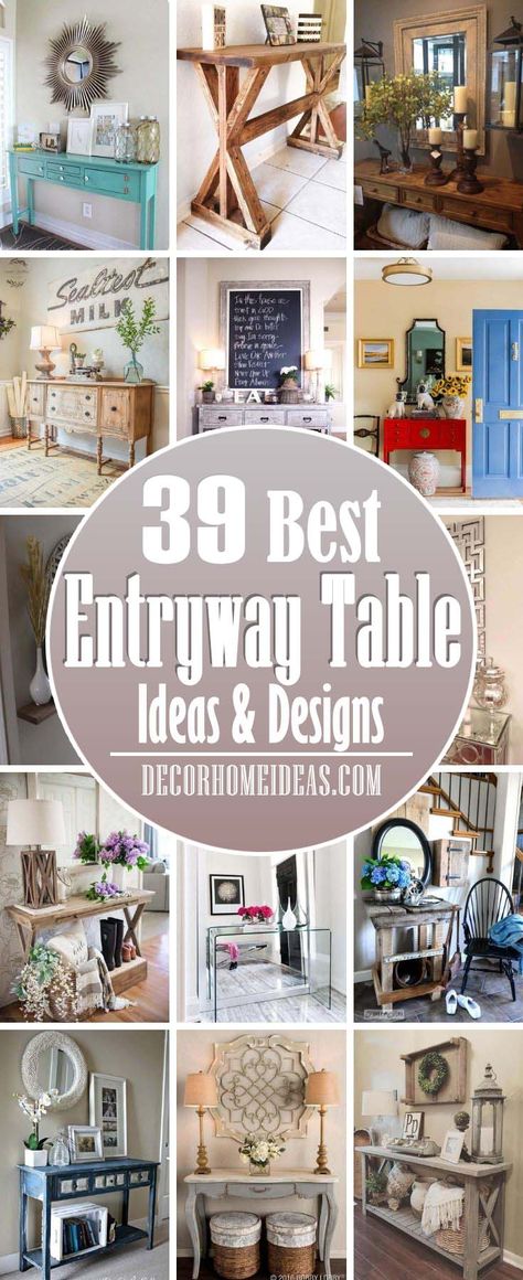 Hall Table Decor, Front Entry Tables, Foyer Table Decor, Entrance Hall Tables, Small Entry Tables, Entrance Table Decor, Hallway Table Decor, Entryway Table Ideas, Farmhouse Entry Table