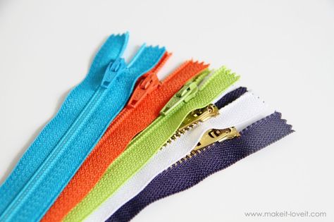 cheery little zippers Zipper Hacks, Zipper Tutorial, Sew Zipper, Sewing Courses, Sewing 101, Sewing Class, Sewing Gifts, Sewing Tips, Dress Zipper